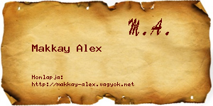 Makkay Alex névjegykártya